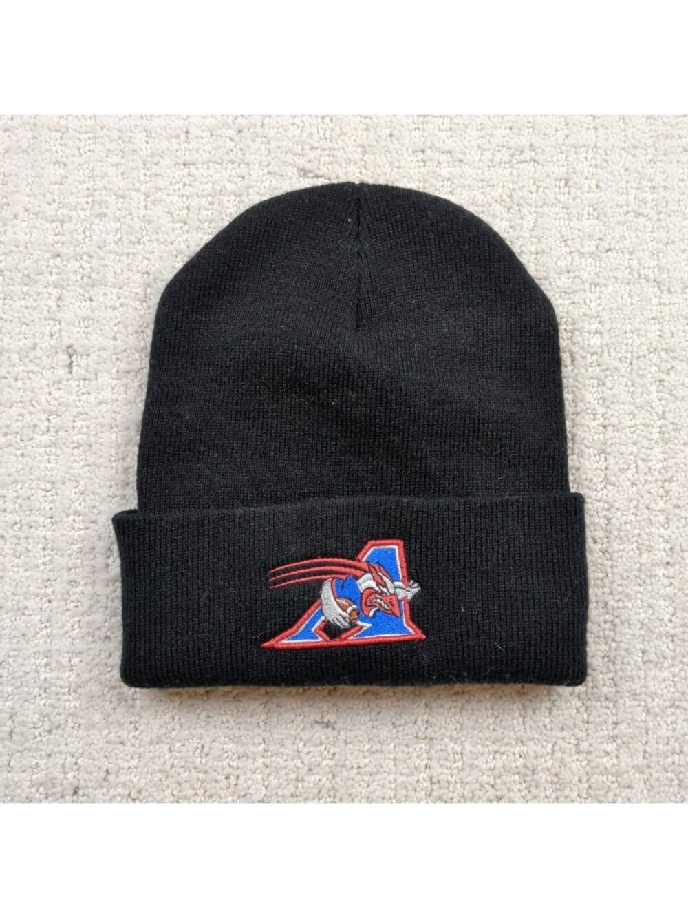 Vintage Montreal Alouettes x Puma Hat Beanie CFL Football Winter Cap Black Retro